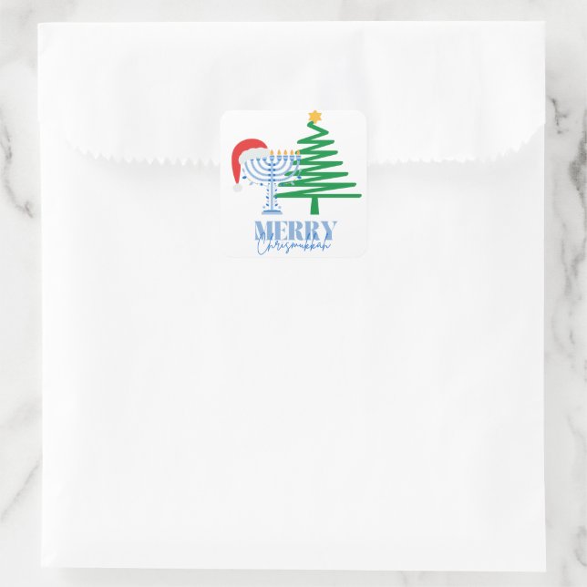 Merry Chrismukkah Sticker (Bag)