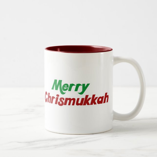 Merry Chrismukkah Two-Tone Coffee Mug (Right)