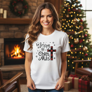 Merry Christ Mas Christian Christmas Holiday T-Shirt