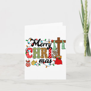 Merry Christ Mas Christian Christmas Jesus Christm Card