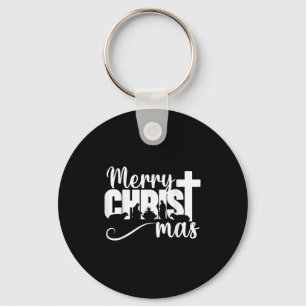 Merry Christ Mas Christian Christmas Jesus Christm Key Ring