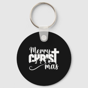 Merry Christ Mas Christian Christmas Jesus Christm Key Ring