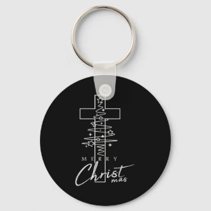 Merry Christ Mas Christian Christmas Jesus Christm Key Ring