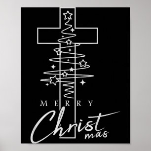 Merry Christ Mas Christian Christmas Jesus Christm Poster