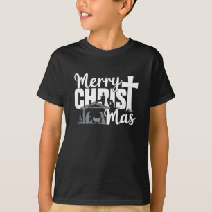 Merry Christ Mas Christian Christmas Jesus Family  T-Shirt