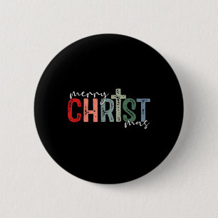 Merry Christ Mas Christian God Matching Christmas 6 Cm Round Badge
