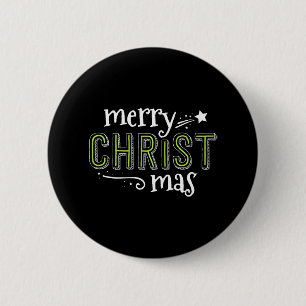 Merry Christ Mas Christian Jesus South Christmas 6 Cm Round Badge