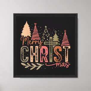 Merry Christ Mas Christmas Christian Faith Jesus C Canvas Print