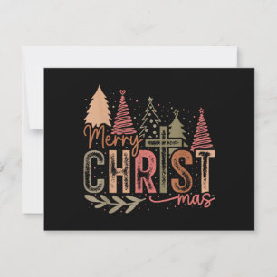 Merry Christ Mas Christmas Christian Faith Jesus C Holiday Card