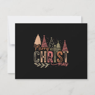 Merry Christ Mas Christmas Christian Faith Jesus C RSVP Card