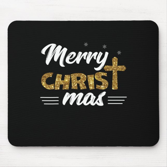 Merry Christ Mas Funny Christmas Family Matching G Mouse Mat (Front)