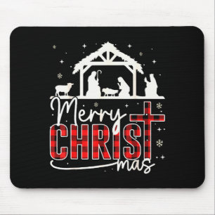 Merry Christ Mas Jesus Christmas Family Jesus Birt Mouse Mat