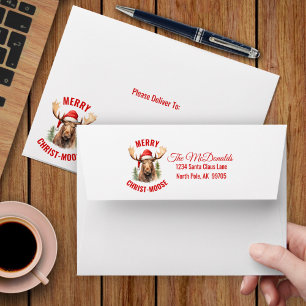 Merry Christ-moose Funny Christmas Moose Envelope