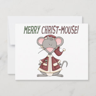Merry Christ-Mouse T-shirts and Gifts Holiday Card