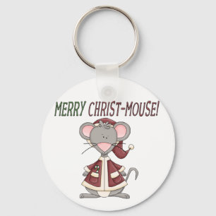 Merry Christ-Mouse T-shirts and Gifts Key Ring