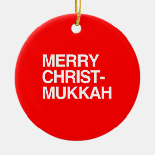 MERRY CHRIST-MUKKAH -.png Ceramic Tree Decoration