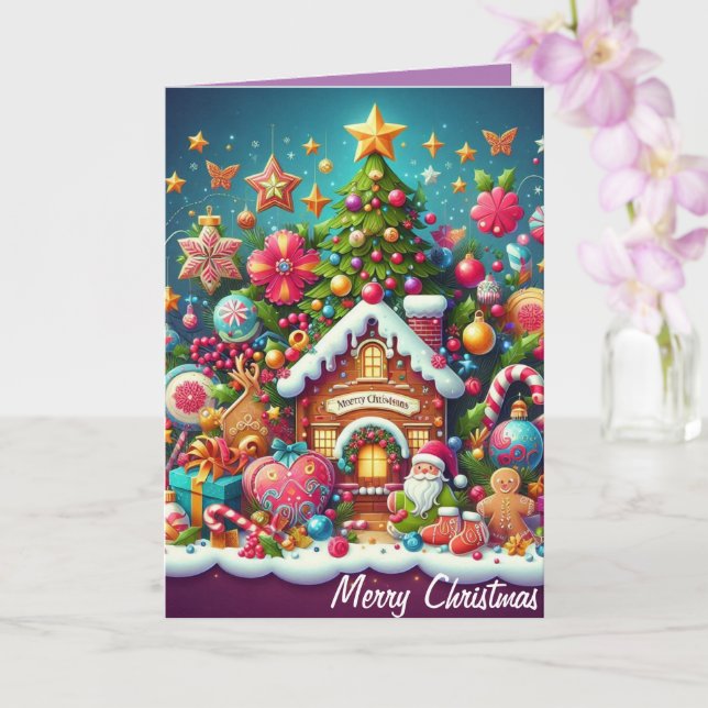 Merry Christmas10 Card (Orchid)