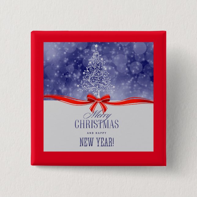 Merry Christmas 15 Cm Square Badge (Front)