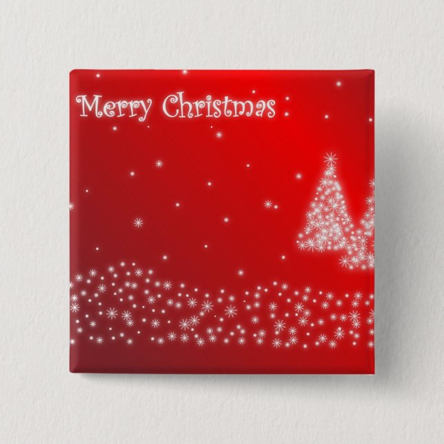 Merry Christmas 15 Cm Square Badge (Front)