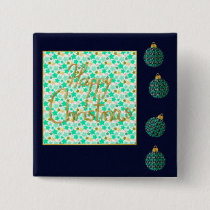 Merry Christmas 15 Cm Square Badge