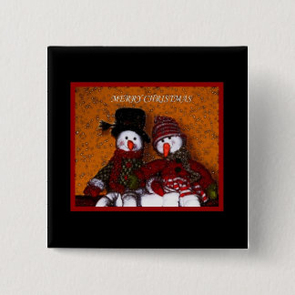 MERRY CHRISTMAS 15 CM SQUARE BADGE