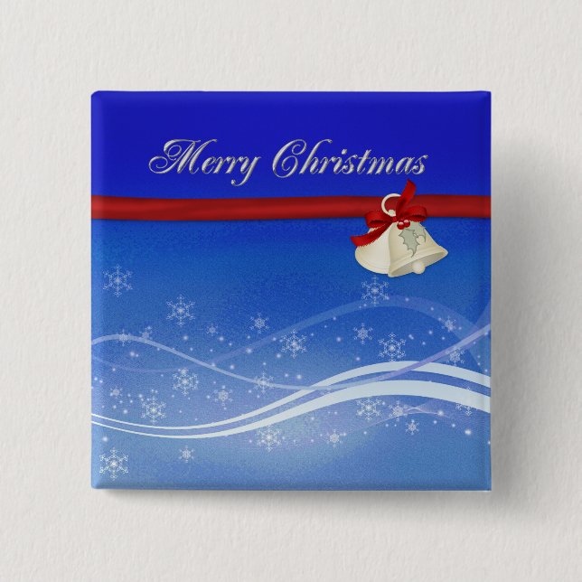 Merry Christmas 15 Cm Square Badge (Front)