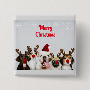 Merry Christmas 15 Cm Square Badge