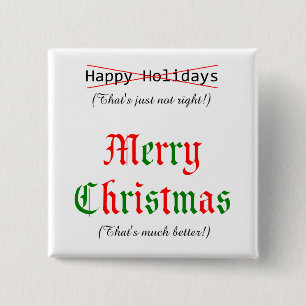 Merry Christmas 15 Cm Square Badge