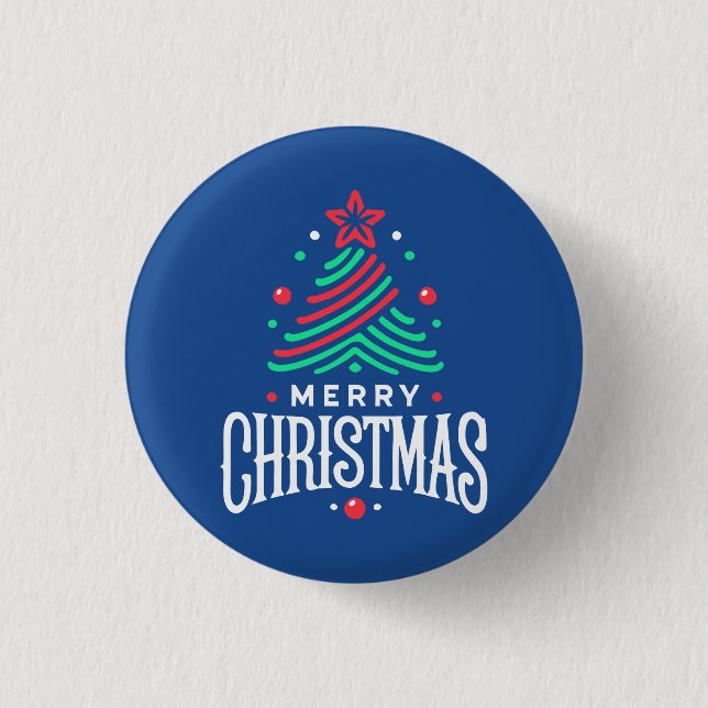 Merry Christmas 1 3 Cm Round Badge (Front)