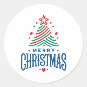 Merry Christmas 1 Classic Round Sticker