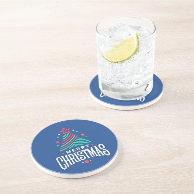Merry Christmas 1 Coaster (Side)