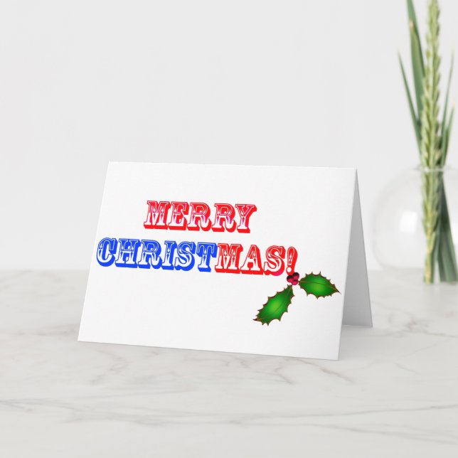 Merry Christmas #1 Holiday Card (Front)