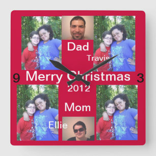 Merry Christmas 2012 Family Clock