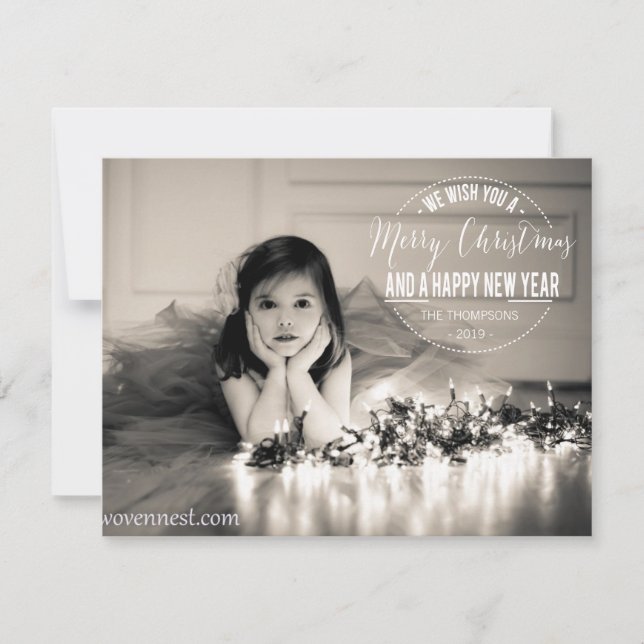 Merry Christmas 2013 Photo Flat Card (Front)