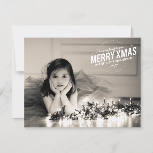 Merry Christmas 2013 Photo Flat Card (Front)