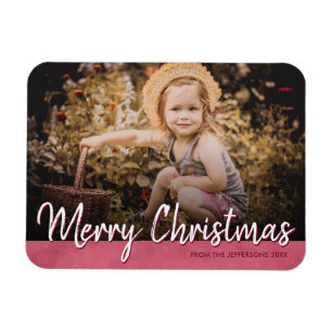 Merry Christmas 2017 Family Photo Holiday Picture Magnet