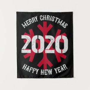 Merry Christmas 2020 Happy New Year Tapestry