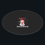 Merry Christmas 2020 Uncle Snowman In Mask Pajama Oval Sticker<br><div class="desc">Merry Christmas 2020 Uncle Snowman In Mask Pajama</div>