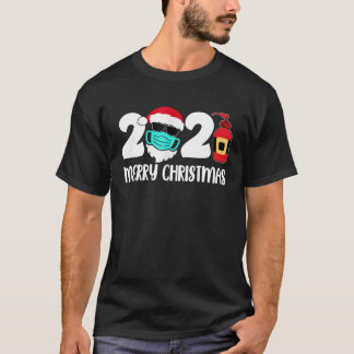 Merry Christmas 2021 Santa Wearing Mask Quarantine T-Shirt