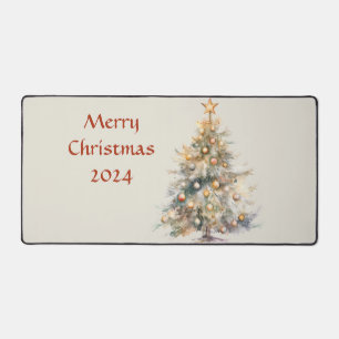Merry Christmas 2024 Desk Mat
