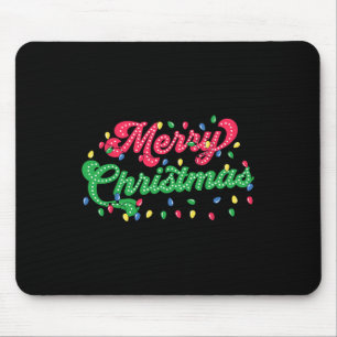 Merry Christmas 2024 Family Matching Christmas Lig Mouse Mat