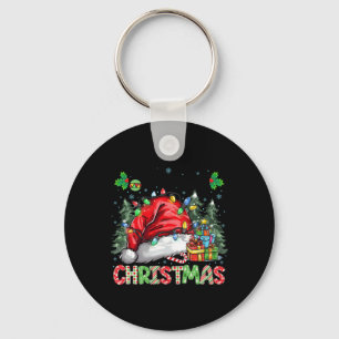 Merry Christmas 2024 Santa Hat Matching Family Paj Key Ring