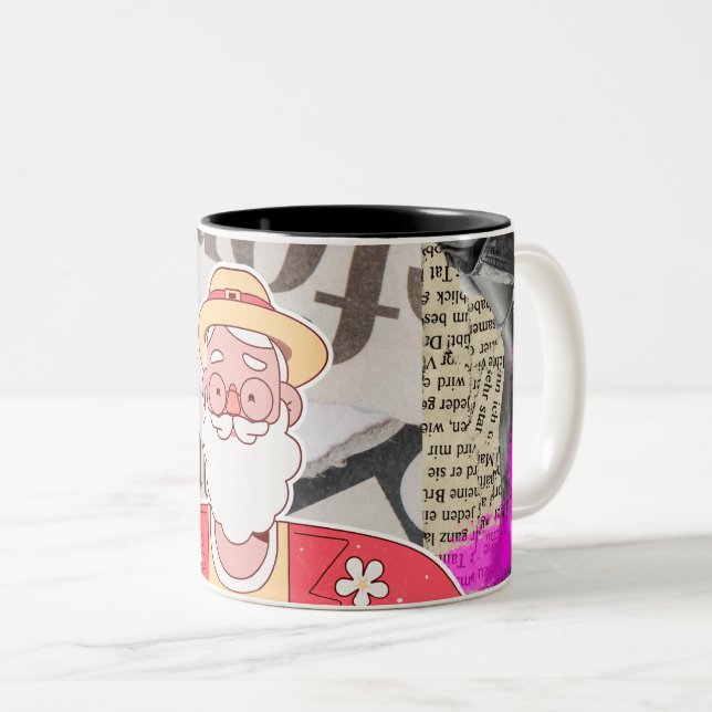 Merry Christmas 2024 Two-Tone Coffee Mug (Front Right)