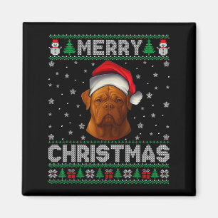Merry Christmas 2025 Dogue De Bordeaux Santa Hat U Magnet