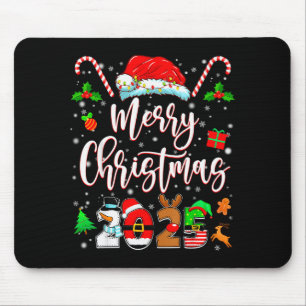 Merry Christmas 2025 Family Matching Pajamas Xmas  Mouse Mat