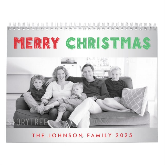 Merry Christmas 2025 Photo Calendar (Cover)