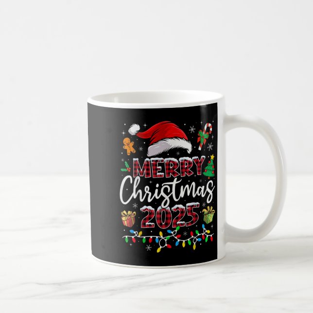 Merry Christmas 2025 Santa Elf Funny Family Matchi Coffee Mug (Right)