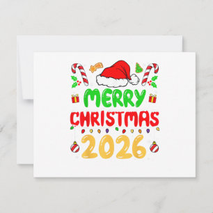 Merry Christmas 2026 Family Matching Costume Santa Invitation