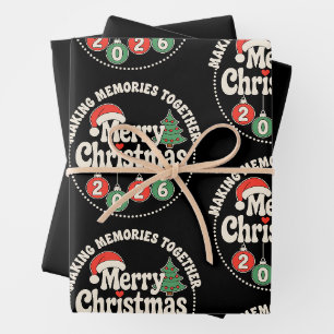 Merry Christmas 2026 Making Memories Together Xmas Wrapping Paper Sheet
