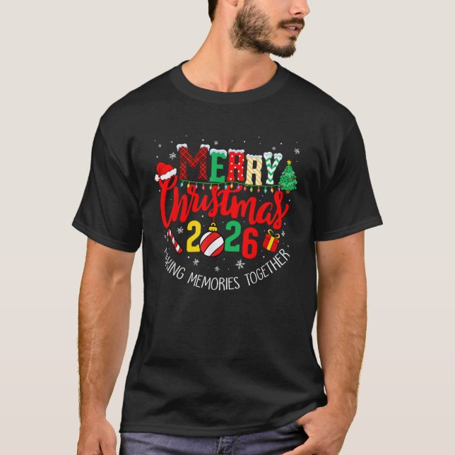 Merry Christmas 2026 Matching Outfit Xmas Squad Sa T-Shirt (Front)